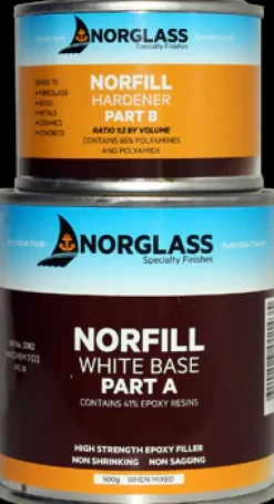 1143 NORFILL WHITE EPOXY FILLER 500g - AVAILABLE IN STORE ONLY