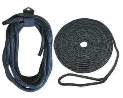 BLACK NYLON DOCKLINE - SPLICED - 16mmx15Mtr