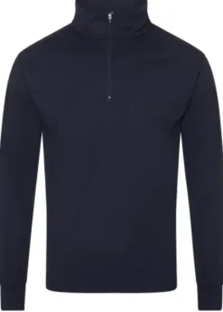 BURKE LONG SLEEVE CREW POLO - NAVY
