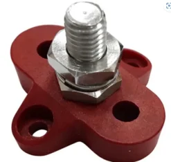 HEAVY DUTY TERMINAL STUD M8 SINGLE RED