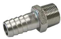 MALE HOSE TAIL - 316 STAINLESS STEEL -  1 & 1/2" BSP