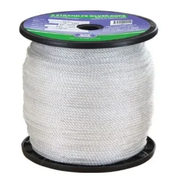 10MM  POLYETHYLENE 3 STRAND SILVER ROPE - SOLD PER METRE