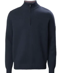 MUSTO MENS MILANO HALF-ZIP NECK KNIT - NAVY - SIZE SMALL ONLY