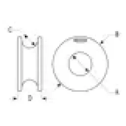 RONSTAN ROPE GLIDE RING -22mm x 8mm x 11mm