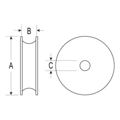 RONSTAN SERIES 30 NYLATRON SHEAVE -  OD: 30mm x WIDTH :11mm x ID: 8mm