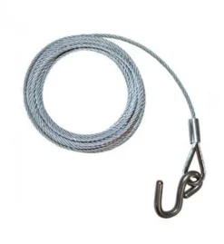 TRAILER WINCH WIRE & S HOOK 4mm x6M