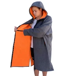 VAIKOBI BEACH COAT - GREY/ORANGE