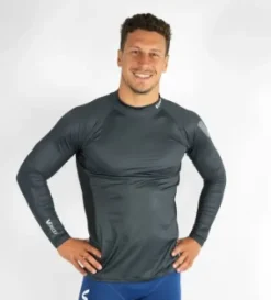 VAIKOBI LONG SLEEVE RASH TOP - CHARCOAL