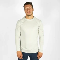 VAIKOBI UV PERFORMANCE HOODED TECH TOP - SILVER