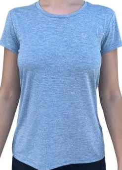 VAIKOBI UV Short Sleeved Women's Tech Tee - Heather Blue