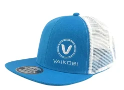 VAIKOBI YOUTH FLAT-BRIM MESH SNAPBACK CAP - AQUA